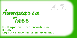 annamaria tarr business card